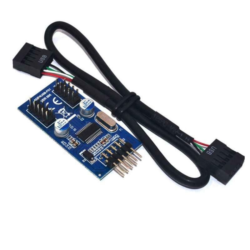 Hot Favorable 9-pin USB 2.0 Input Adapter, 1 Male to 2/4 Female