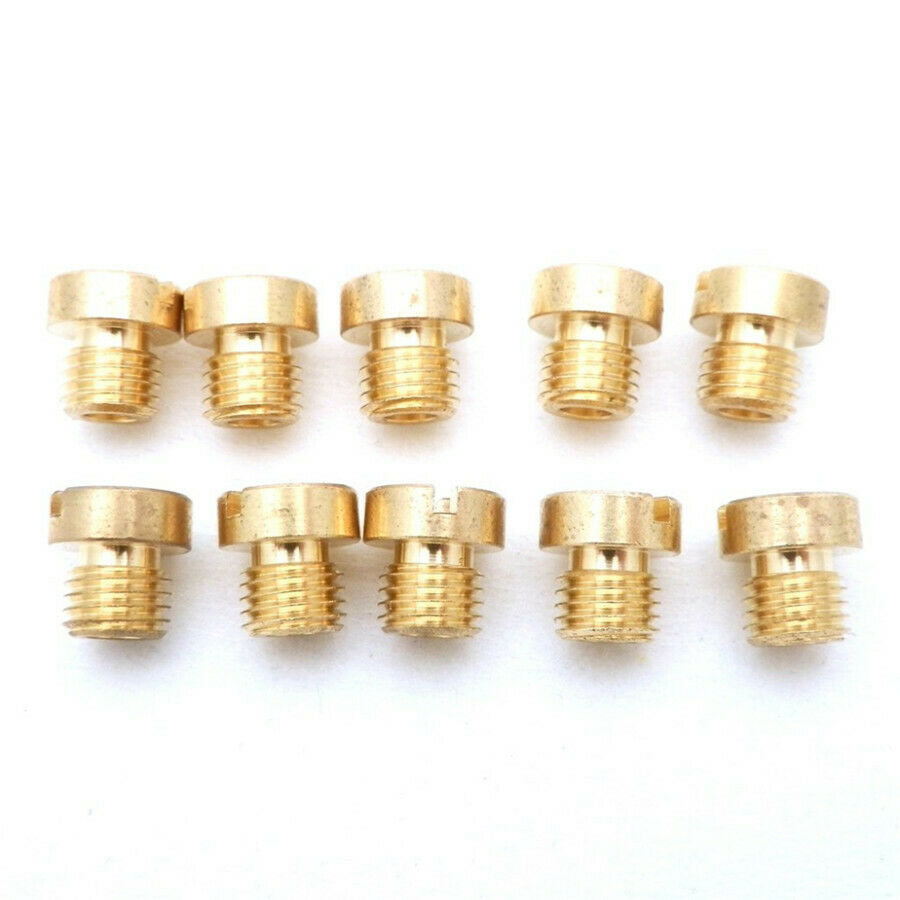 10 x M6 Thread 6mm Motorcycle Carburetor Main Jet Kit 98-130 Injector Nozzle