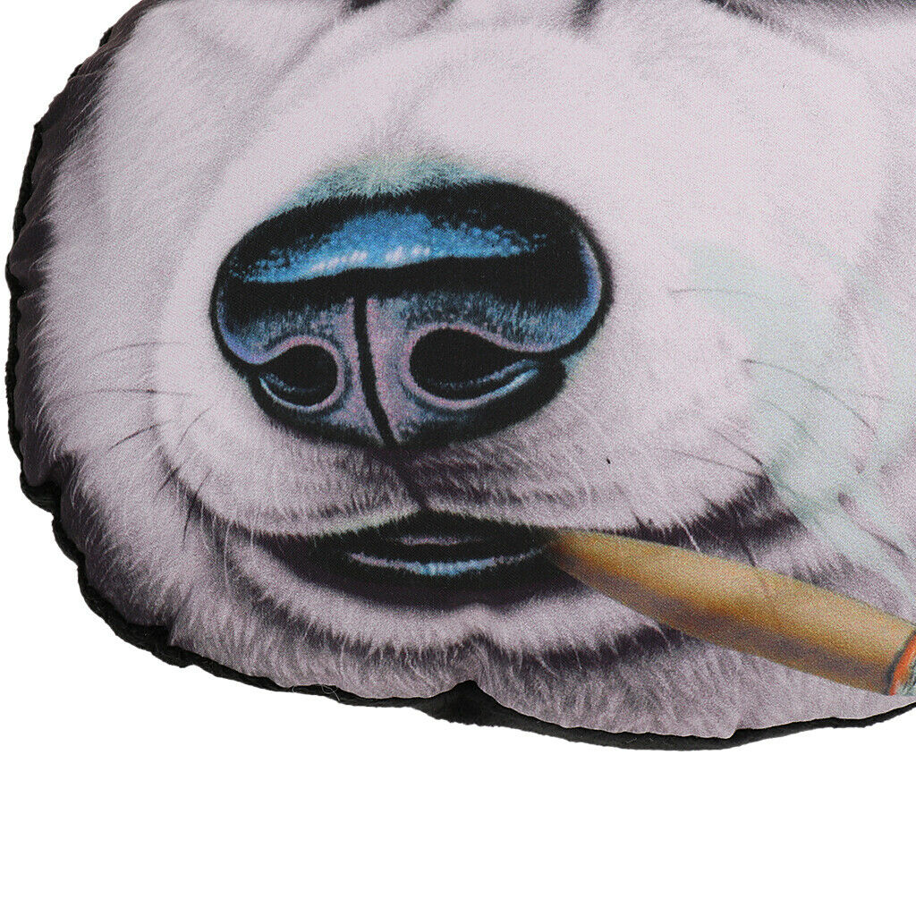 Car Seat Neck Pillow Cartoon Animal Pillow with Charcoal Bag Huskies