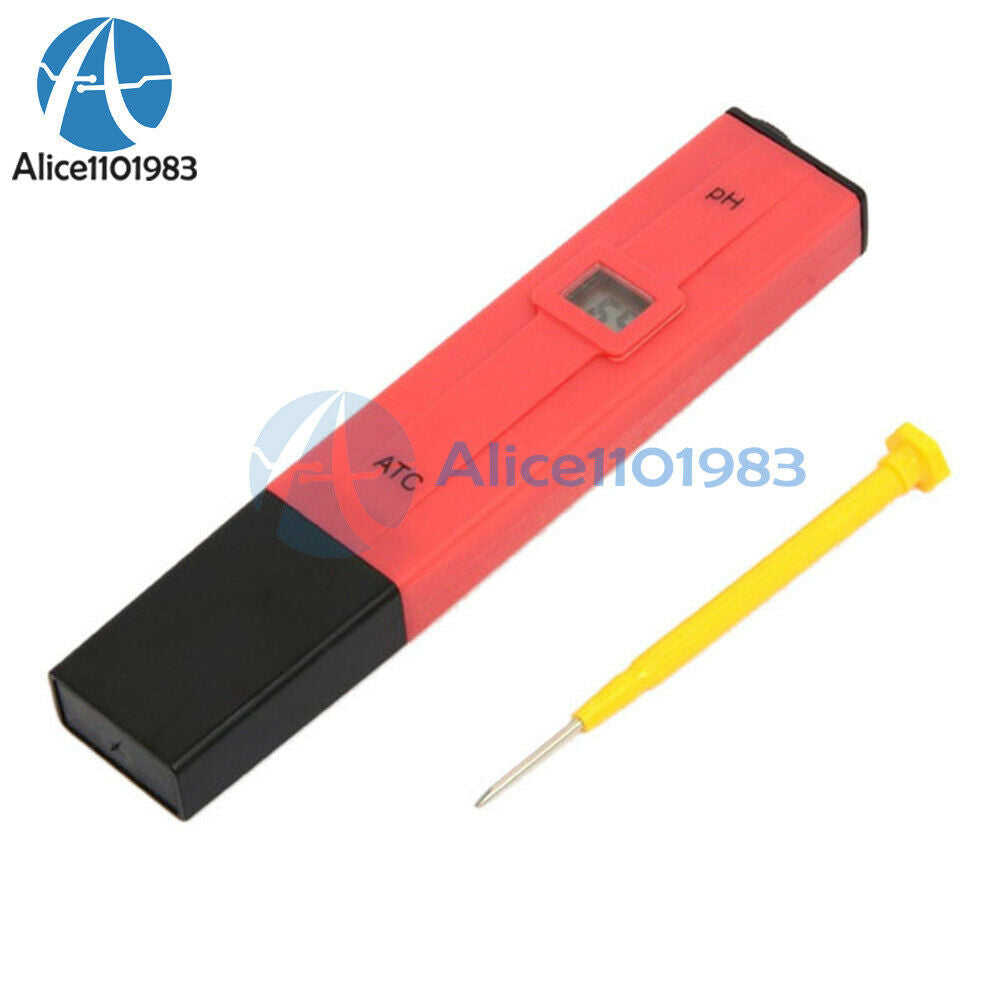 Electric Digital PH Meter Tester Hydroponics Pen Red Aquarium Pool Water PH Test