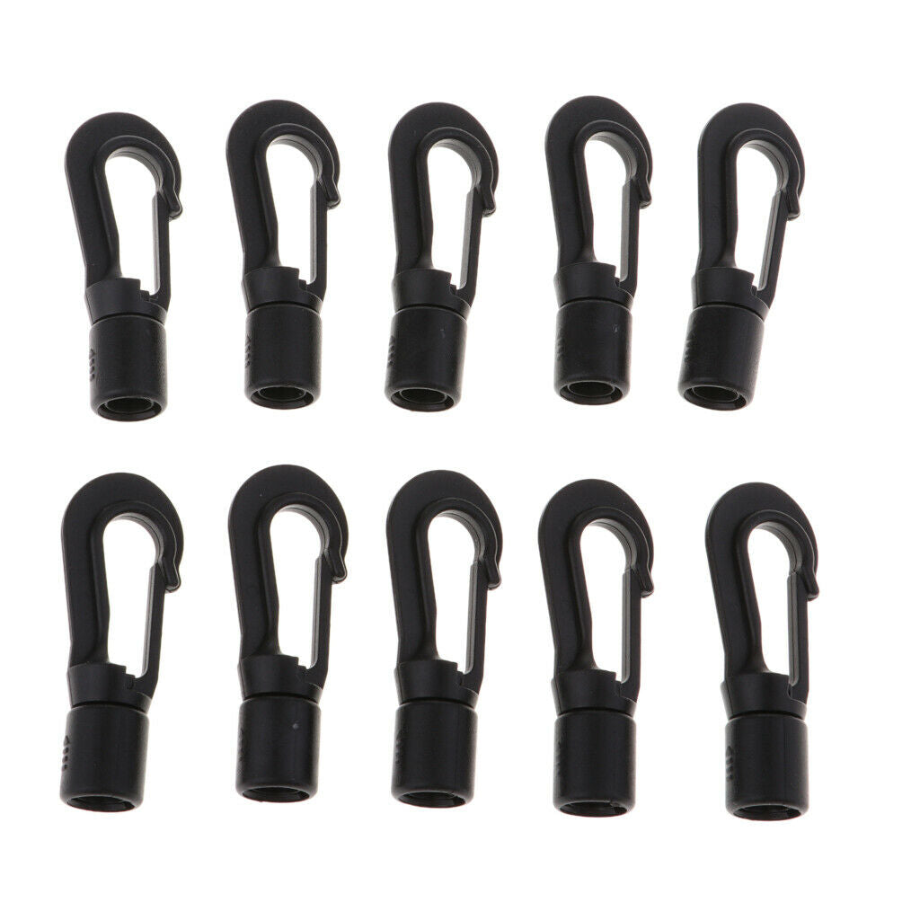 10 Count Quick Link Carabiner Elastic Rope Hook Snap Clip Outdoor Accessory