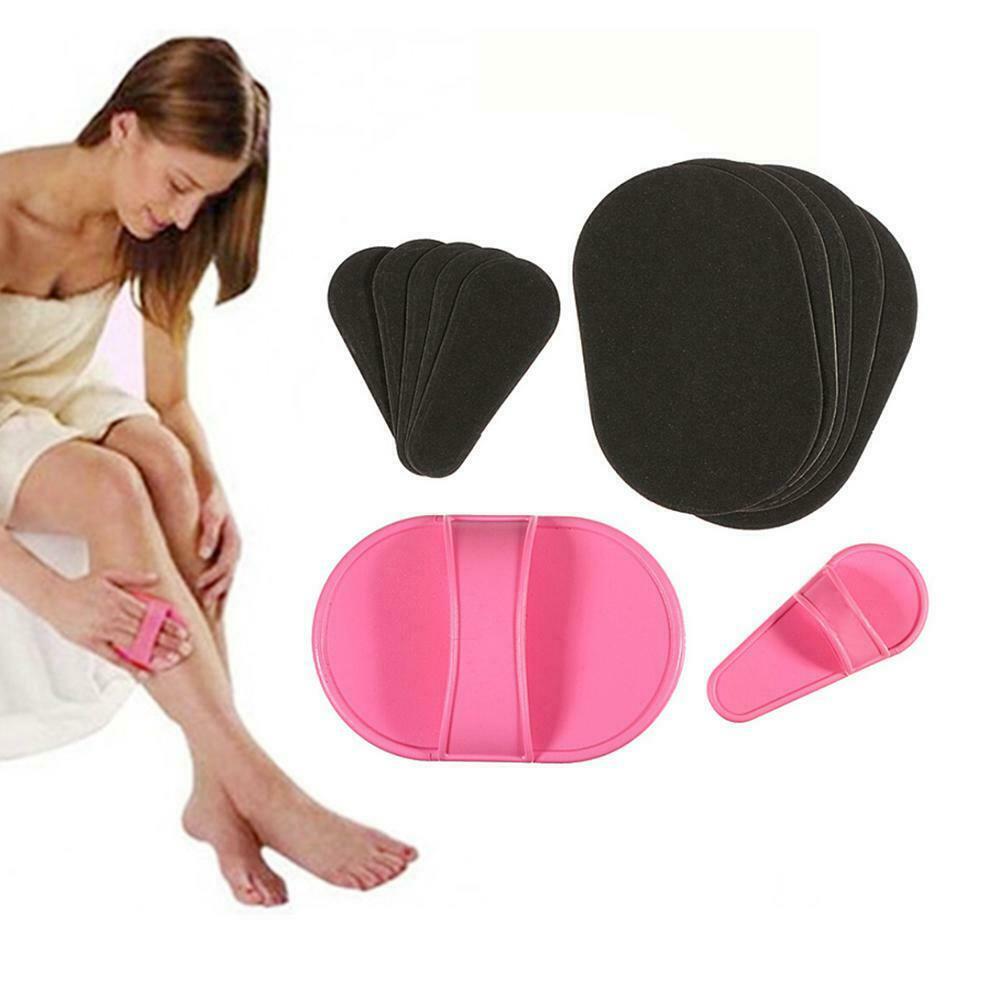 Natural Face Leg Hair Remover Epilator Exfoliator Pad Smooth Legs Skin Care @