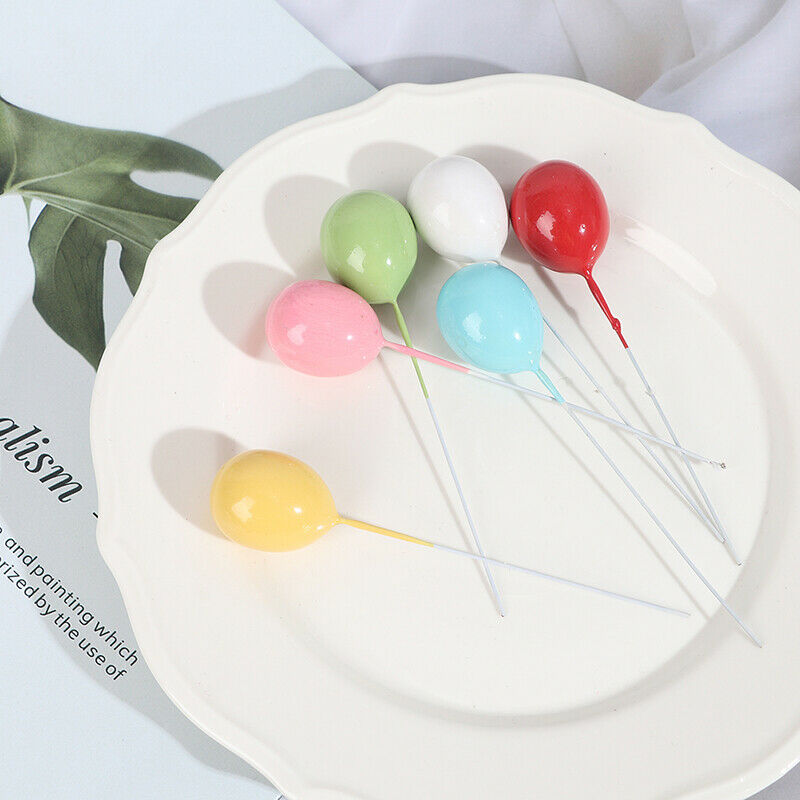 6pcs/lot Balloon Cake Topper Happy Birthday Cake Topper Wedding Party Deo.l8