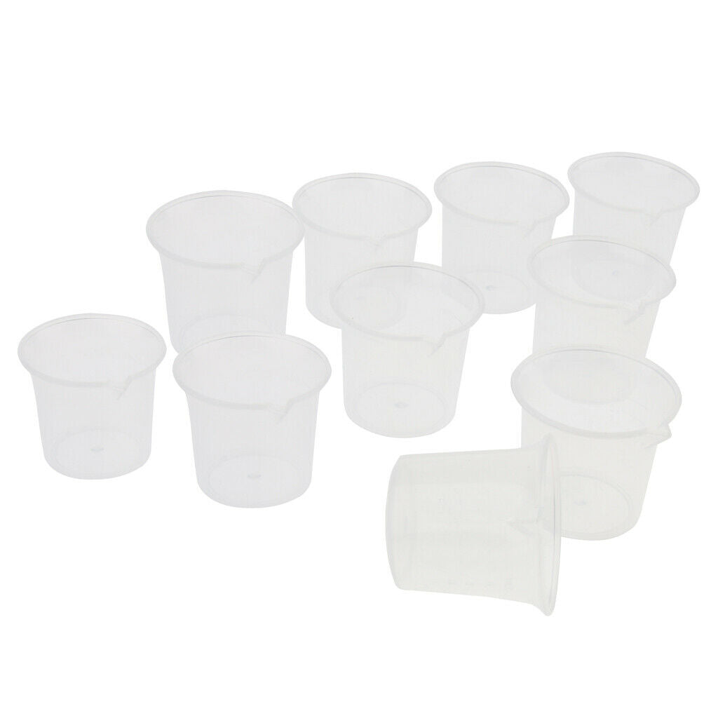 20 Pieces Lab 25ml Plastic Graduated Measuring Beaker Liquid Cup Container
