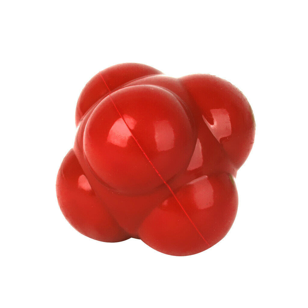 Red Silicone Reaction Ball - Soccer / Baseball / Softball Trainer for Improve
