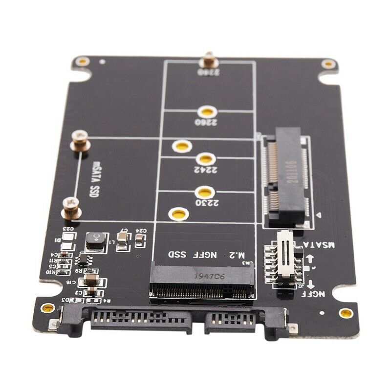 2 in 1 NGFF M.2 B+M Key Mini PCI-E or mSATA SSD to SATA III Adapter Card for fP4