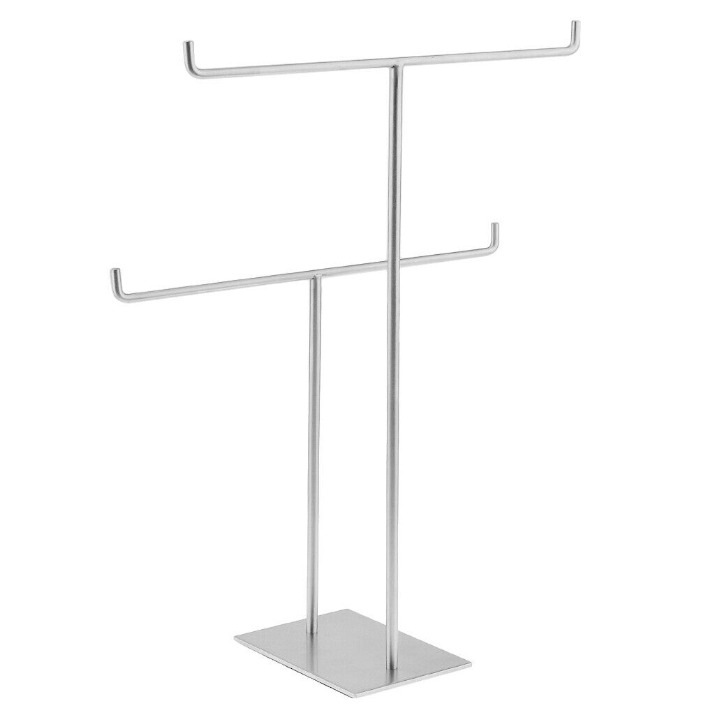 Retail Store Steel Scarf Jewelry Display Stand Holder Hand Towel Rack Shelf