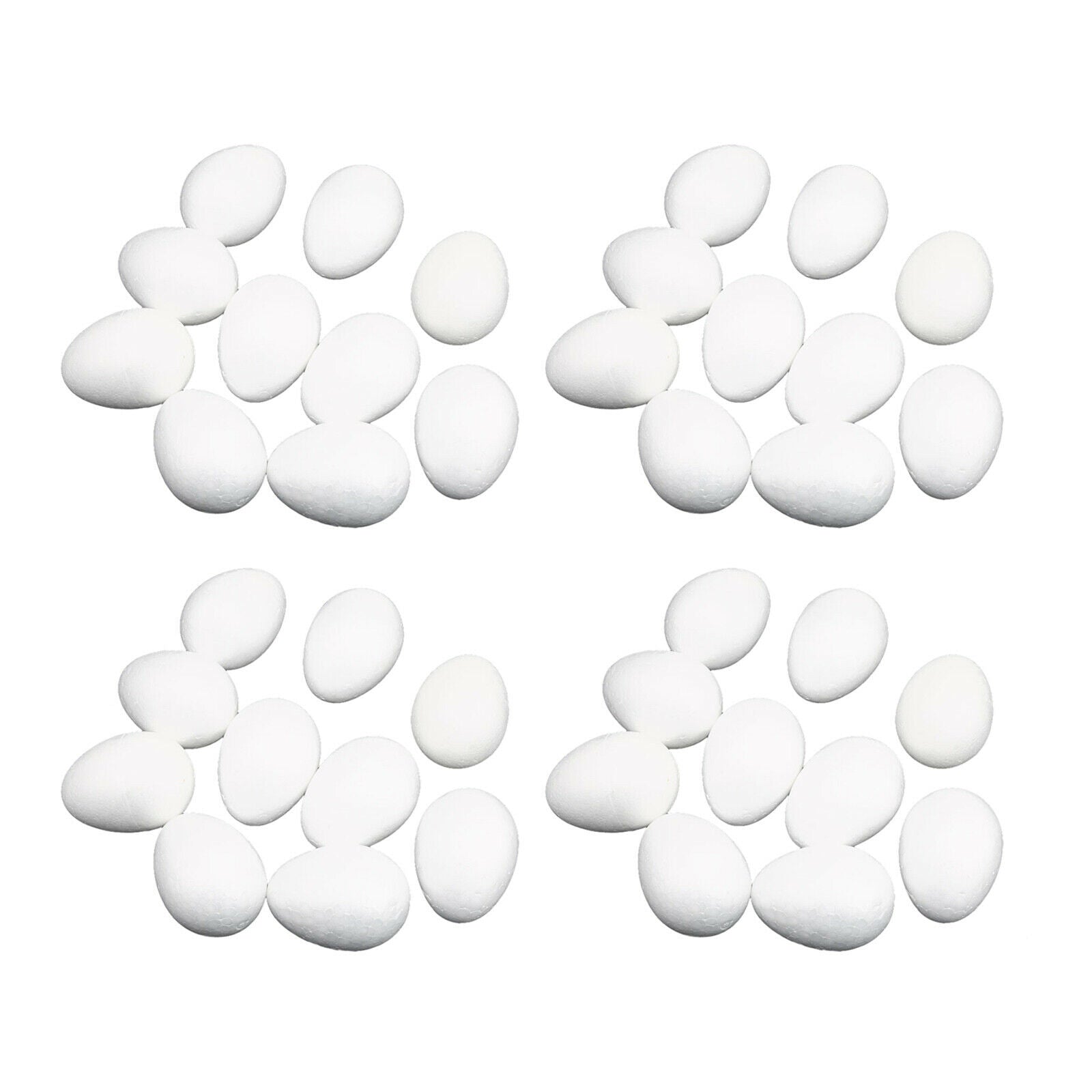 40x White Modelling Craft Polystyrene Foam Eggs Christmas Ball DIY Supply Crafts