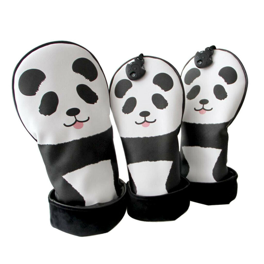 3pcs Golf Club Head Covers Golf Wood Driver Head Protective Replacement Part