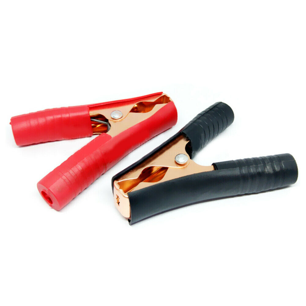 2Pcs Red Black Metal Copper Alligator Clip Car Alligator Clips Battery Clamps