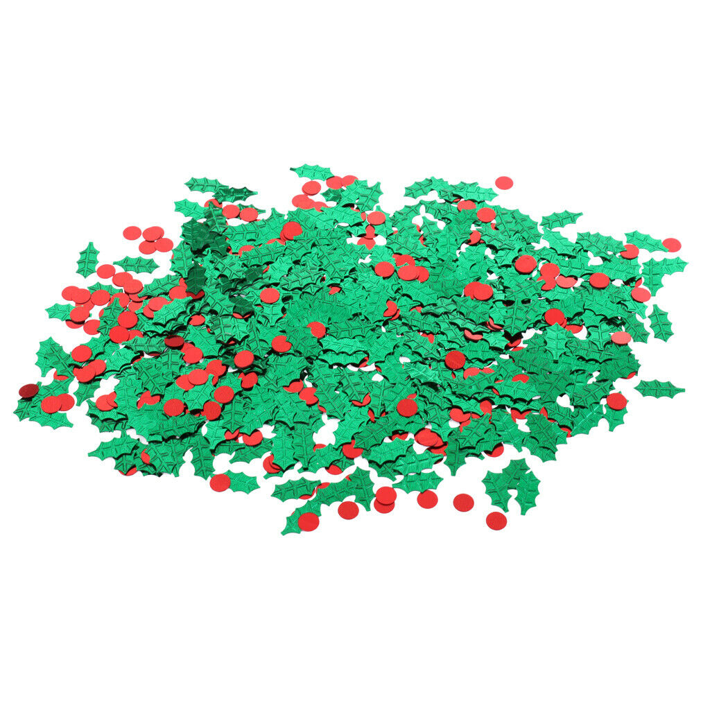 Christmas     Table     Confetti     Xmas     Party     Green     Holly     Red