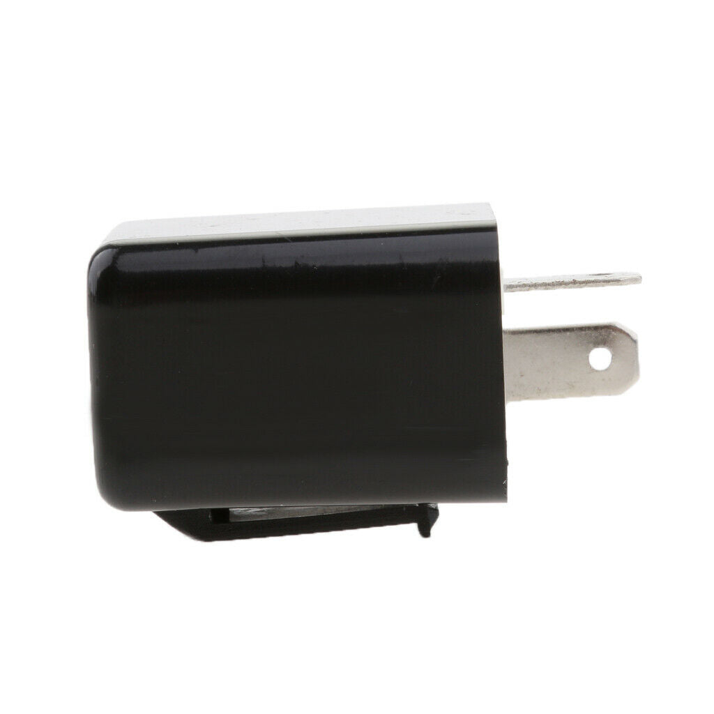 DC 12V Motorcycle Adjustable LED Indicator Electronic Flasher Relay - Black
