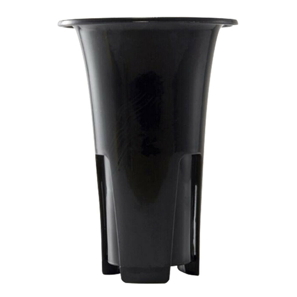 2X Plastic Tall Plant Pots Black Flower Pots Planters for Orchid Cactus XL