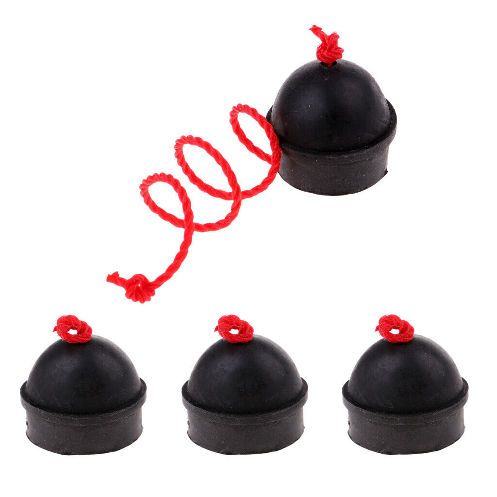 4x Pool Rubber Chalk Holder   Case Container with String for Billiard Snooker