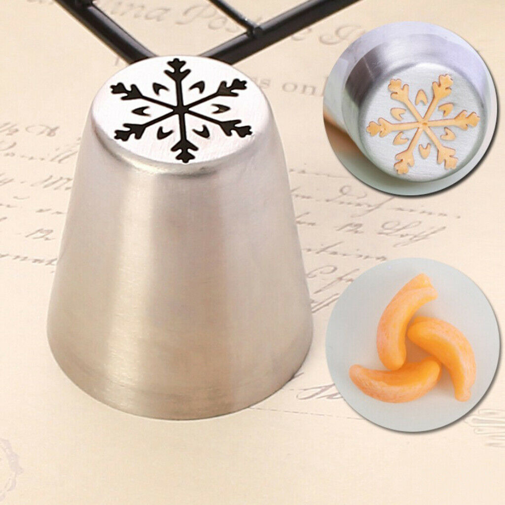 12 Pieces Christmas Icing Piping Nozzle Dispenser Set Stainless Steel Tools