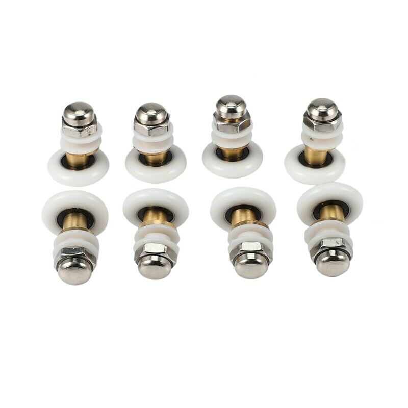 1X(8PCS 25mm Diameter Shower Glass Sliding Door Hanging Wheel Roller Bathroo5T9)