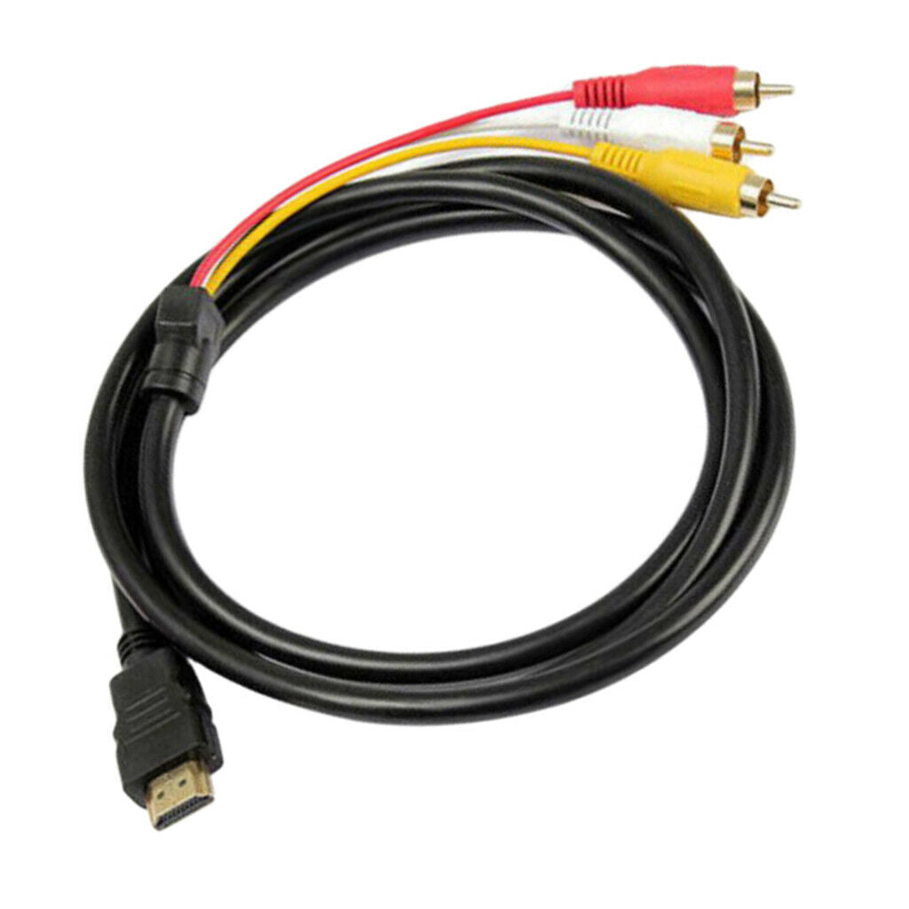 to 3 RCA Adapter Cable 1.5m HDTV to Chinch Cable