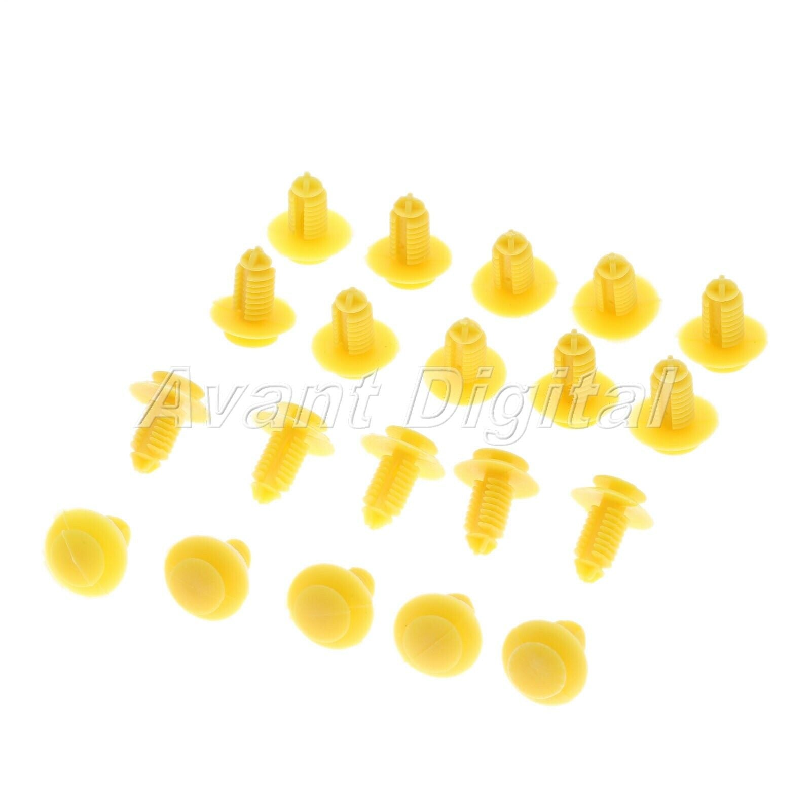 20 x Yellow Clips Fastener Fender Rivets EKM100270 23mm Fits for Rover 75 Models