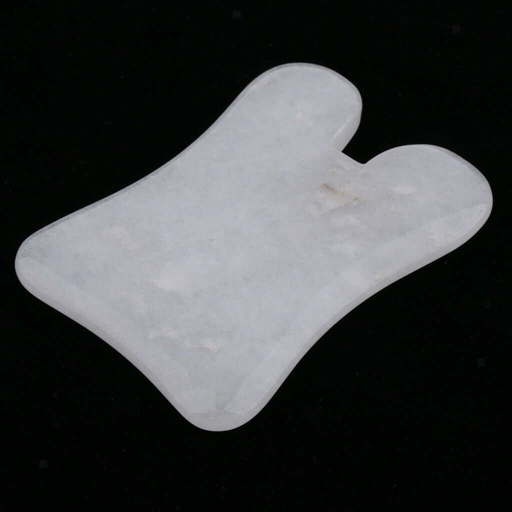 White Natural Jade Guasha Board Chinese Traditional Scraping Massage Tool #3