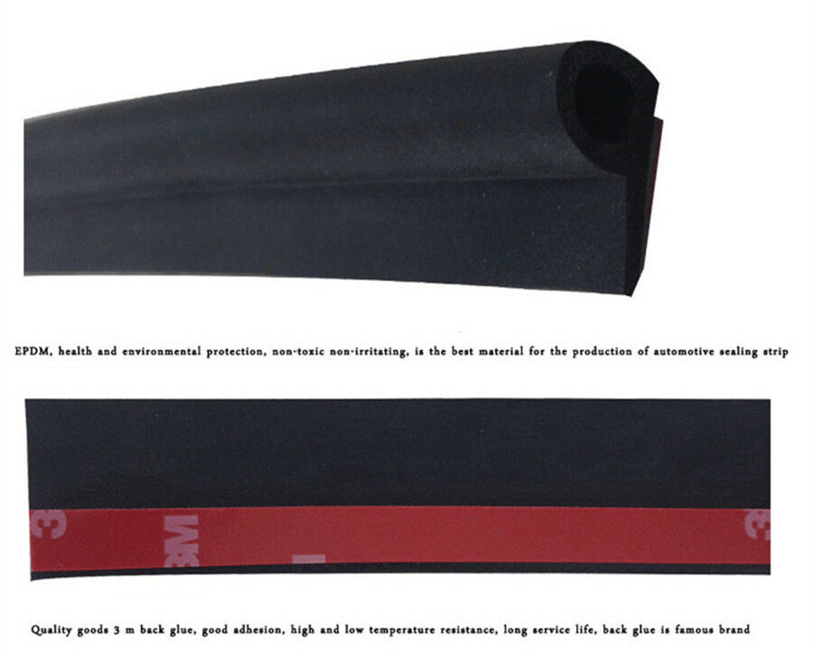 5M Rubber Small P Type Car Door Seal Strip Soundproof Sealing Strip Weatherstrip