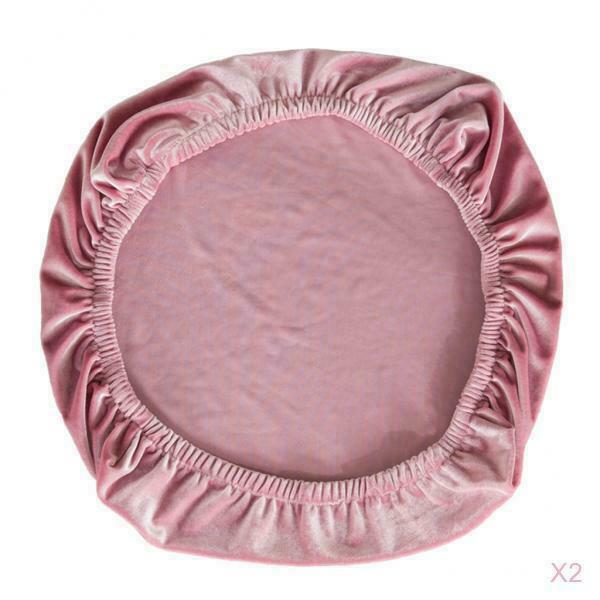 2Pieces Stretch Velvet Chair Covers Universal Soft Cushion Home Decor Pink