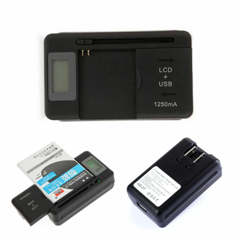 1pc Universal Battery Charger With LCD Us Plug For Nokia BL-4C BL-5C BL-6C BL-5B