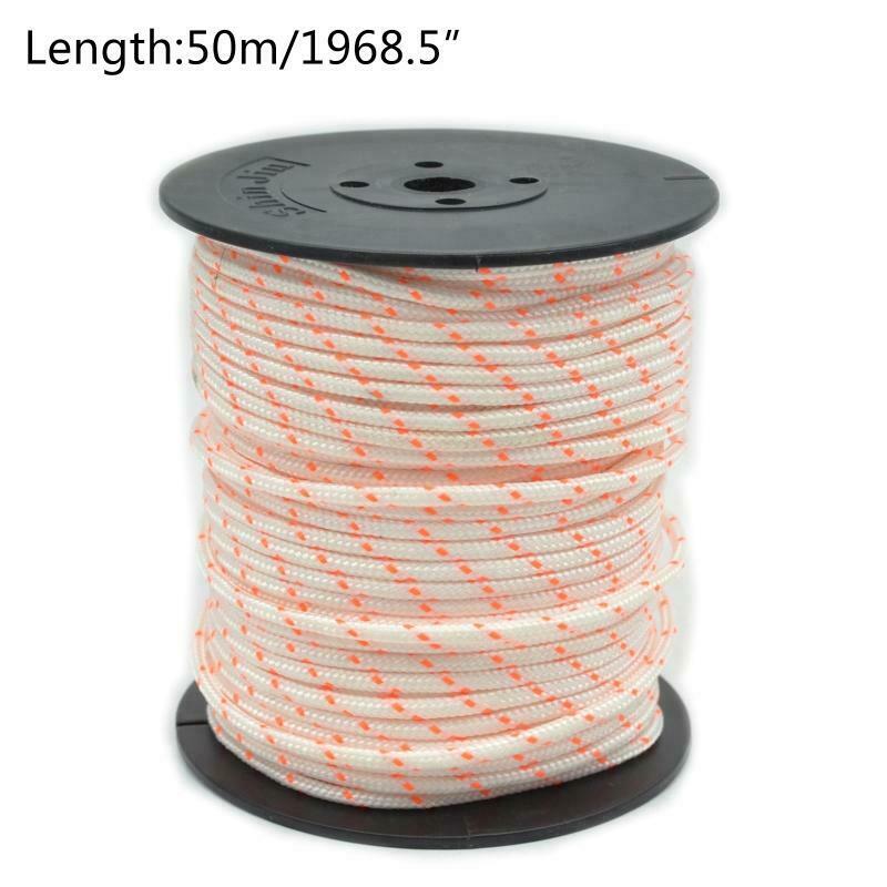 50m 3mm Nylon Pull Starter Rope Recoil Engine Start Cord for Trimmer Lawn Mower