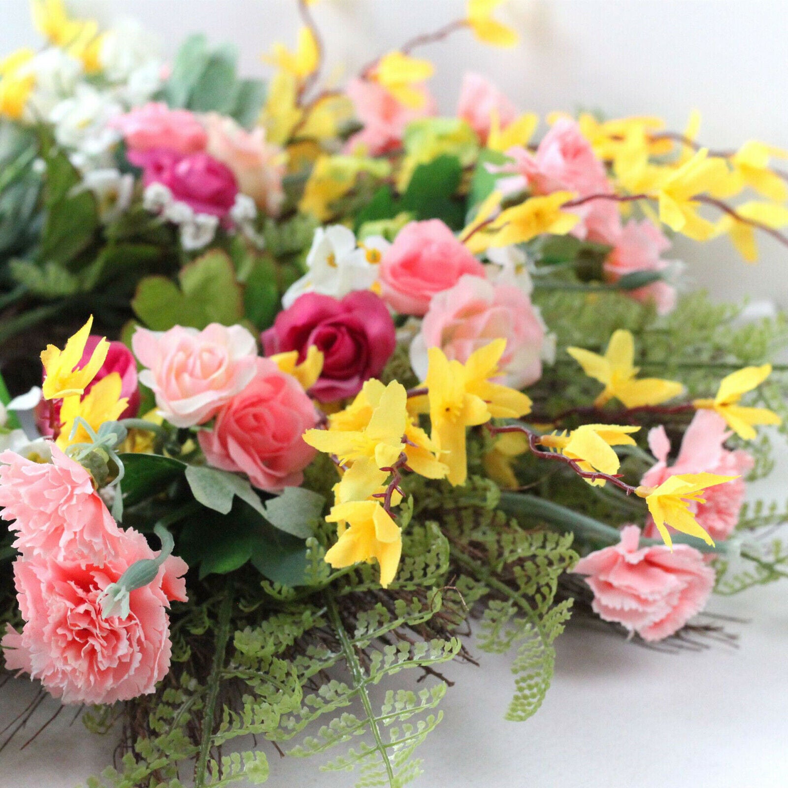 Door Wreath Flower Hanging Garland Wedding Front Door Decor Outdoor Ornament