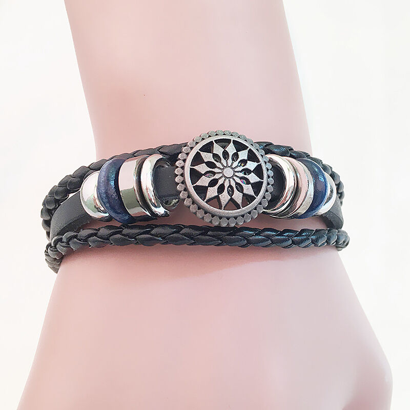 Fashion PU Retro Infinity Charm Wrap Men Women Bracelet Jewelry Punk Style Lt