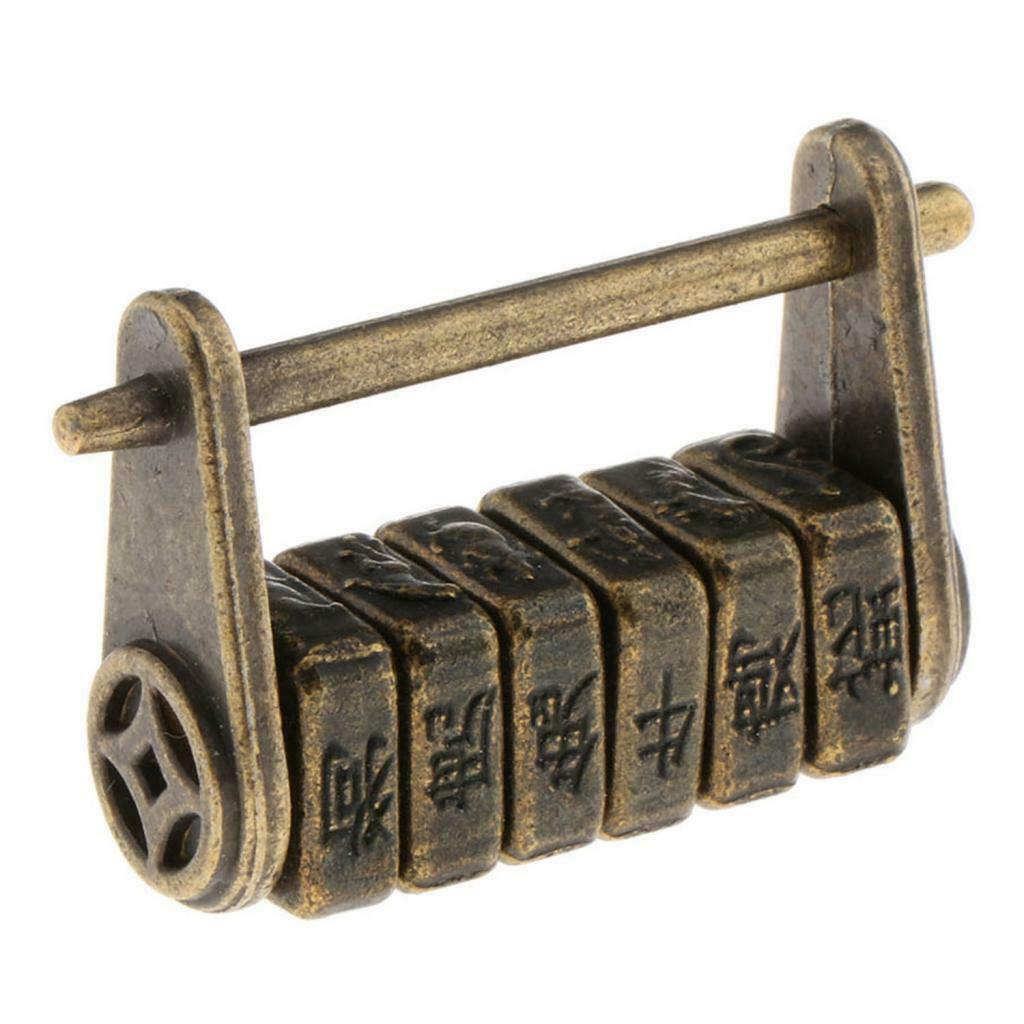 Handmade Padlocks Combination Lock Key Jewelry Box Collectibles Zodiac