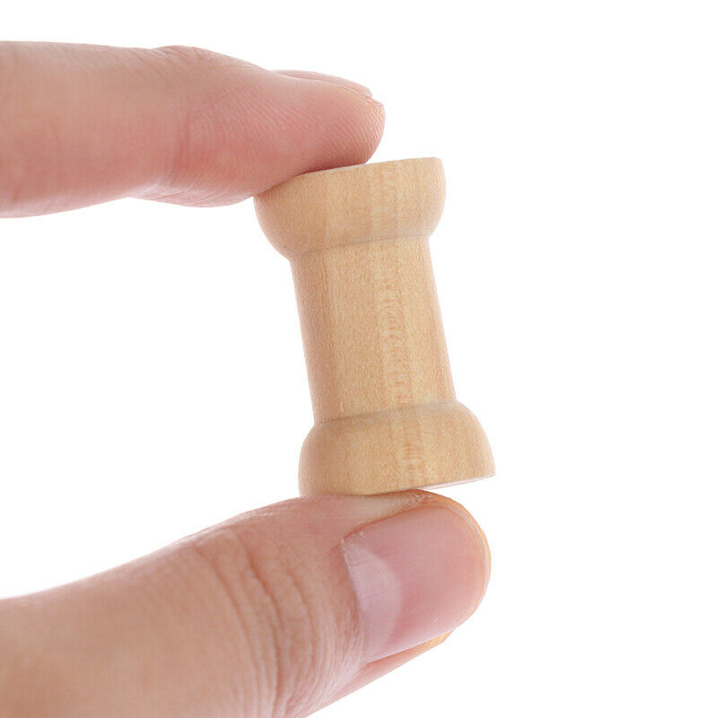 20Pcs/lot Empty Wooden Bobbin Spools Thread Wire  Needlework Crafts SewiDD