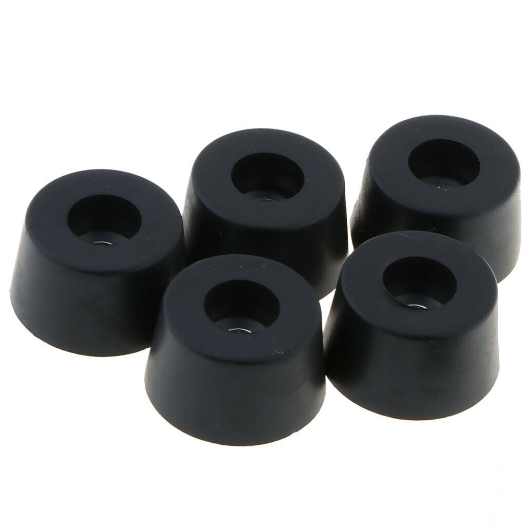 5 Pack 33x19mm Furniture Cabinet Round Rubber Case Feet Anti- Circular