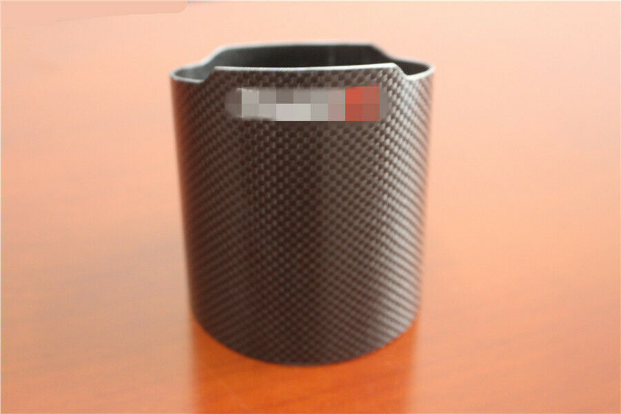 Inlet 89mm Glossy Real Carbon Fiber Exhaust Muffler Tip Cover Car Exhaust Pipe