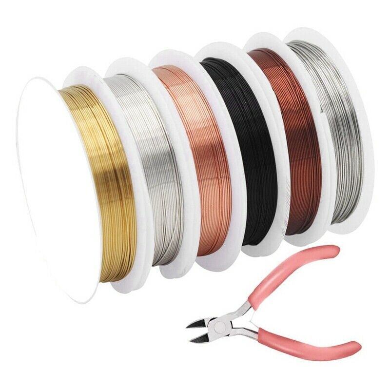 6 Pack Jewelry Copper Craft Wire Jewelry Beading Wire for Bracelet NecklacesV9C3