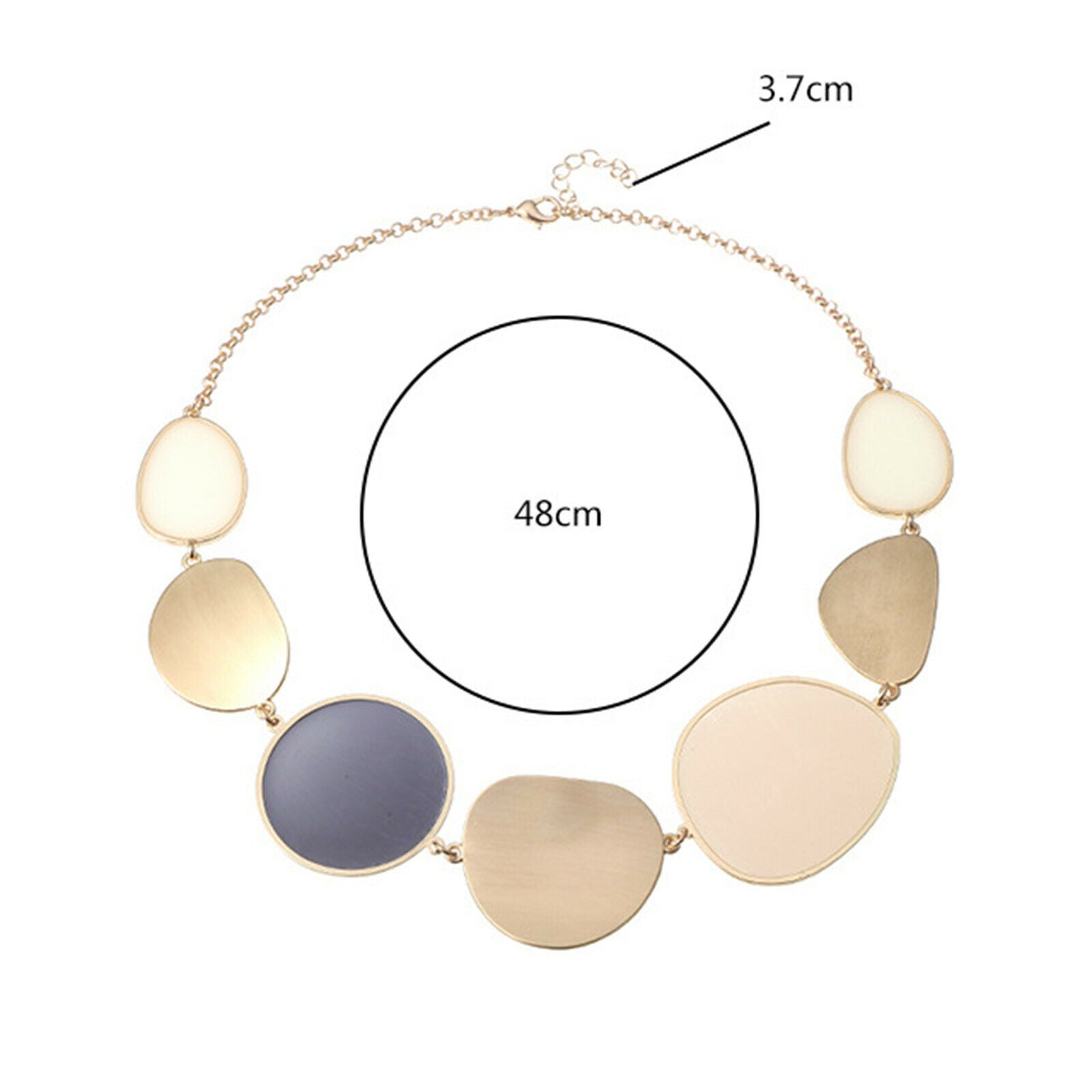Exaggerated Women Alloy Necklace Summer Choker Chain Jewelry Accessories