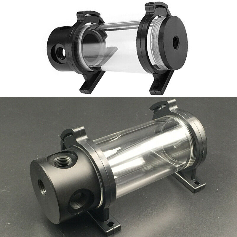 Acrylic Cylinder Reservoir Water Tank G1/4 Screw 50mm x 190mm PC Liquid Cooling