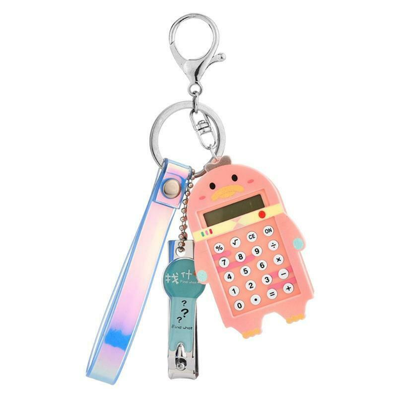 Student Keychain School Supplies Calculator Backpack Key Ring Teachers Gifts