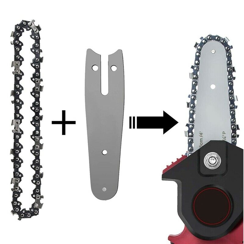 Universal 4 Inch Electric Chain Saw and Guide Plate Mini Chainsaw ReplacemenC2L6