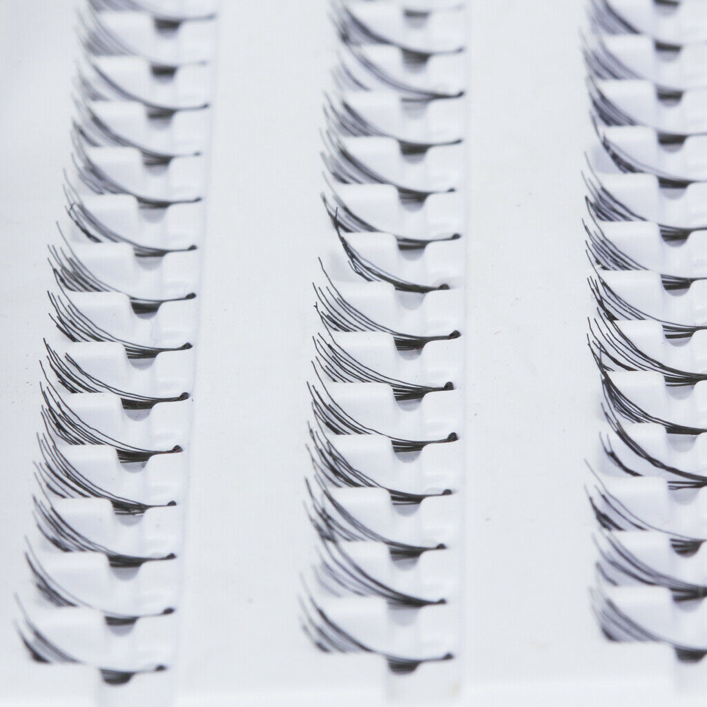 60 Pack Extension False Eyelashes Makeup Long Black Eyelash Cluster 10mm