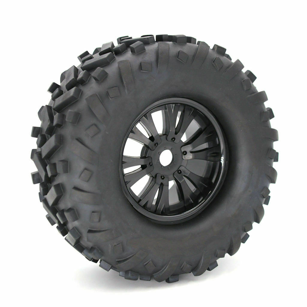 2PCS RC 170mm Rubber Tyre Set for 1/8 RC Monster Car Truck Spare Parts