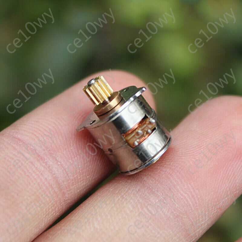 2x 10mm Stepper Motor 2 phase 4 wire Mini Electric Motor with 0.25M 13T Gear DIY