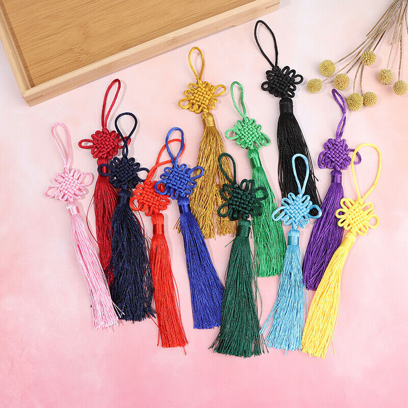 10Pc Chinese Knot Tassel Fringe Pendant DIY Craft Material Decor Accessor.l8