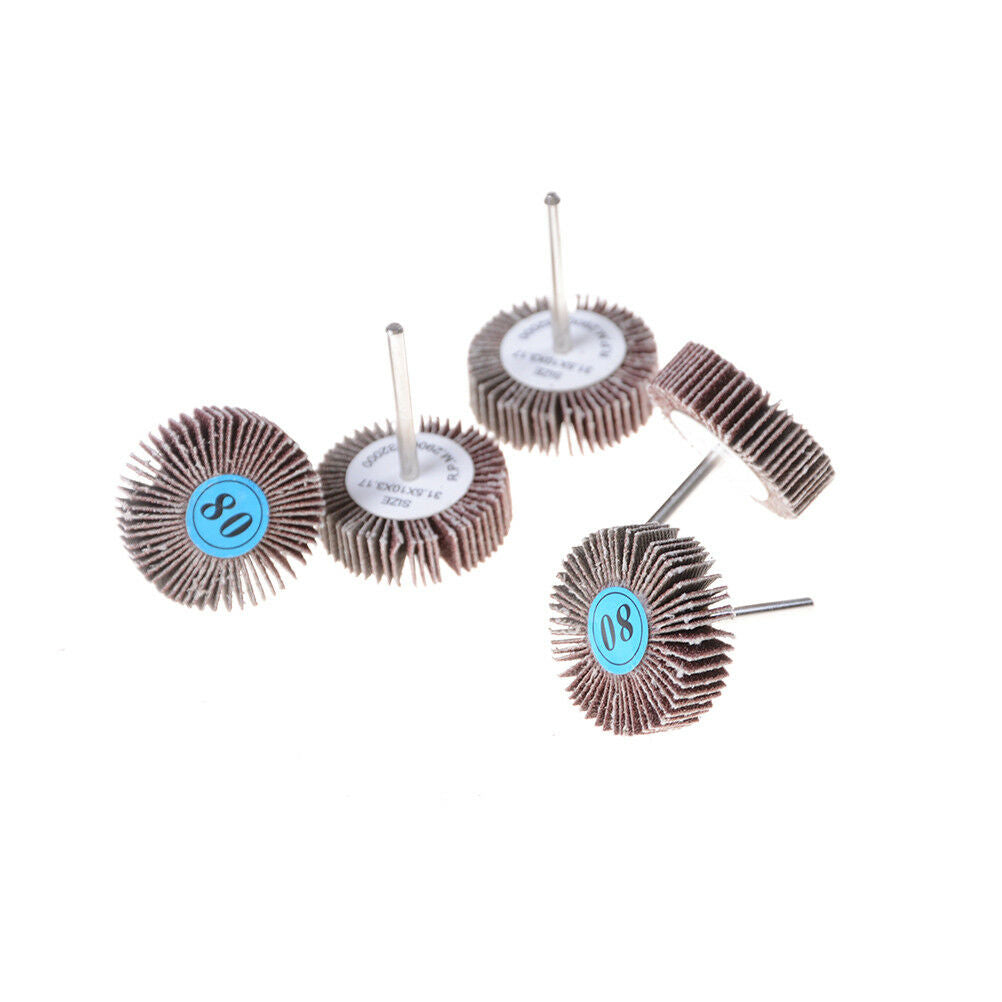 5Pcs 32mm 80 Grit Grinding Sanding Sandpaper Polisher Flap Wheel Rotary T.l8