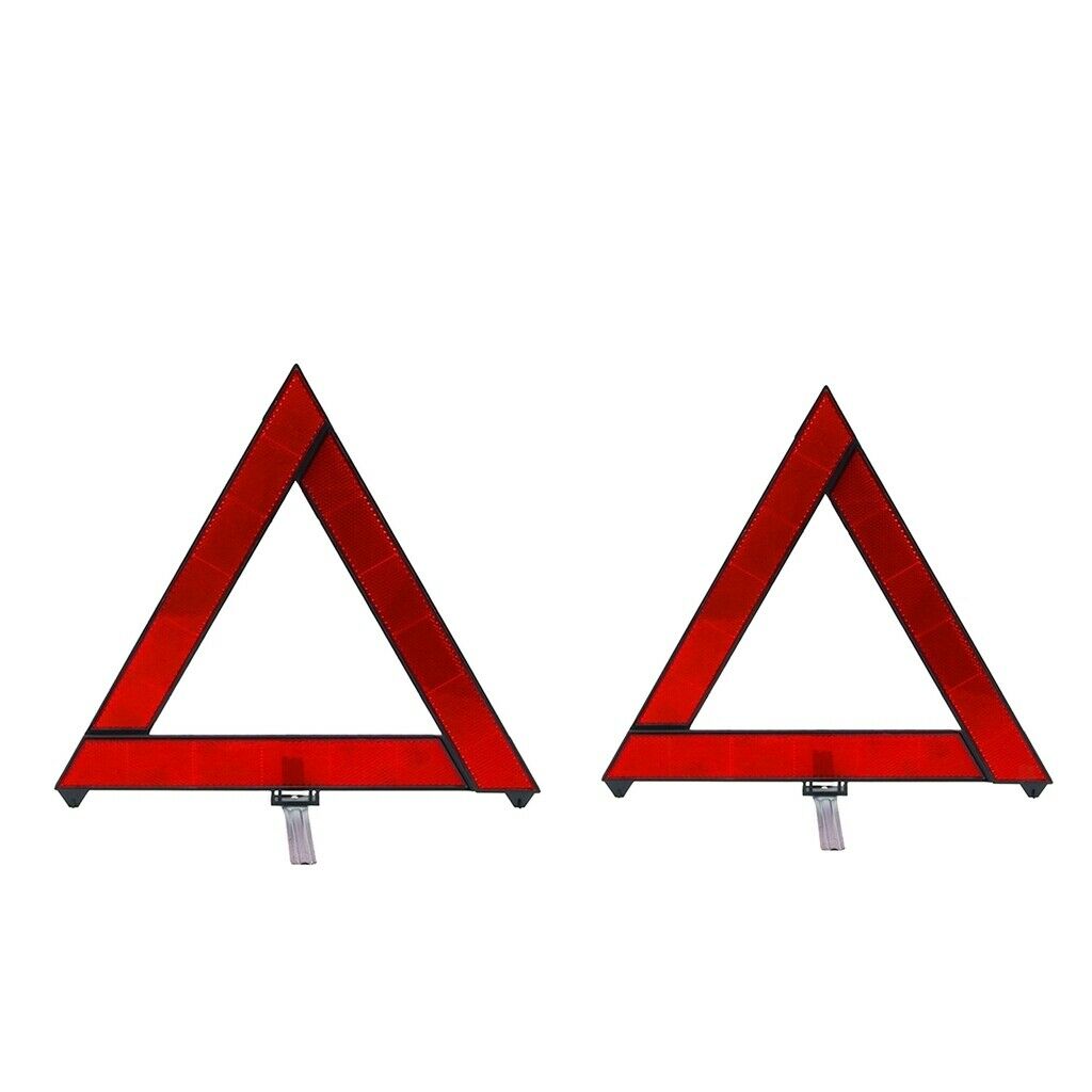 2x Car Emergency Triangle Reflective Hazard Tripod Stop Sign Reflector