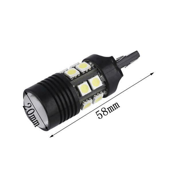 2PCS White T20 10W 7440 5050 12SMD LED Car Brake Tail Light Blubs Lamps