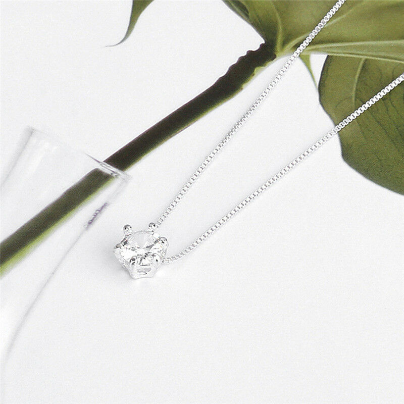 Women Jewelry Charm Crystal Zircon Pendant Chain Statement  ChokerNecklac Pb