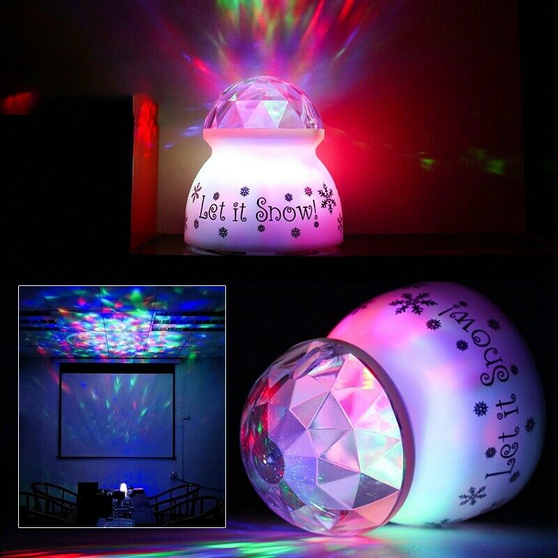 Projection Lamp Colorful Rotating Night Light Spin Starry Sky Children Kids BaH1