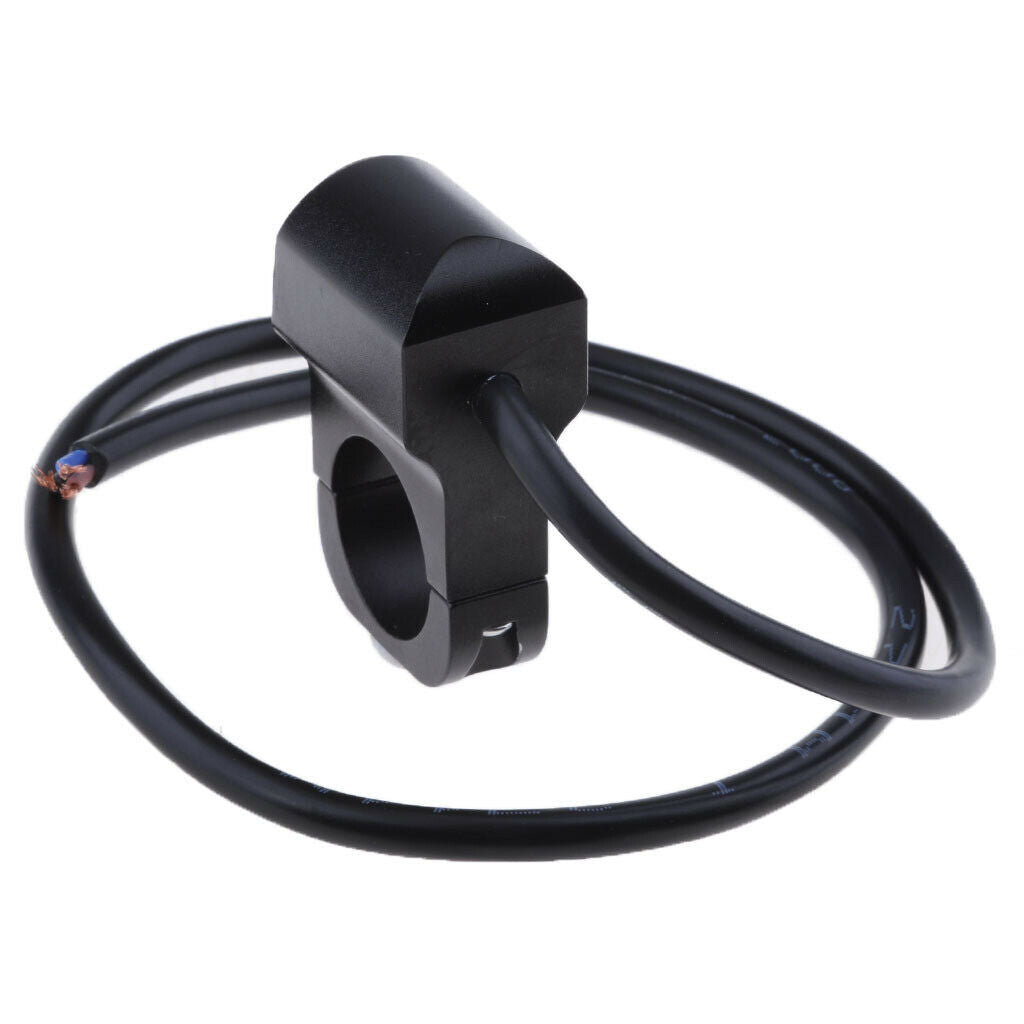 Blue Handlebar Headlight ON/OFF Aluminum Alloy Push Button Switch Universal for