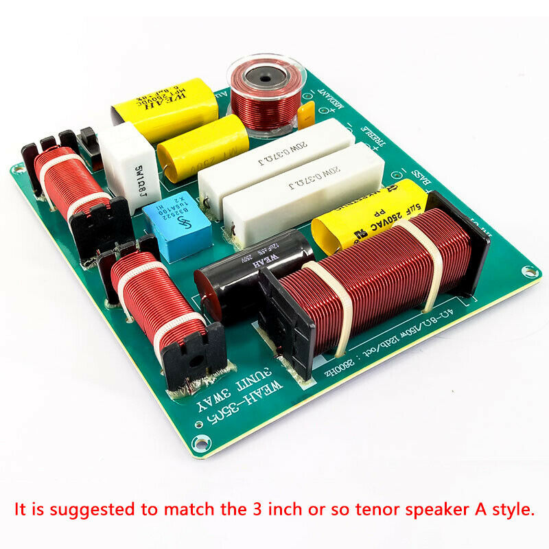 2 x 300W 3 Way High-Low 4-8 Ohm Speaker Frequency Divider Loudspeaker CrossoX1I1