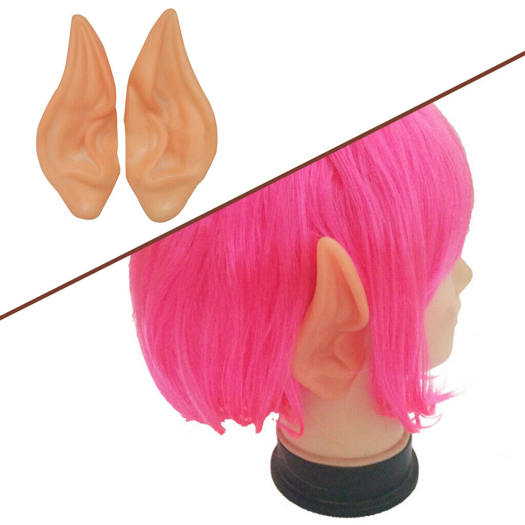 1 Pair Halloween Fairy Elf Ears Soft Party Dress Up Accessories Ear Props